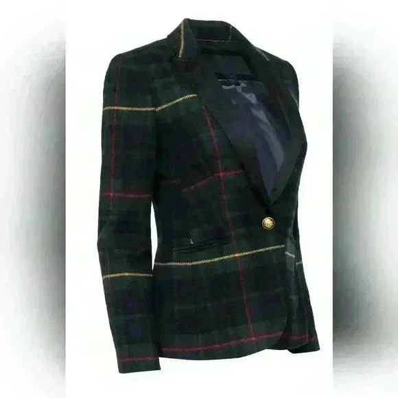 J. Crew Collection blazer Christmas style Campbell Blazer in Tartan size xs 2 - Picture 8 of 17
